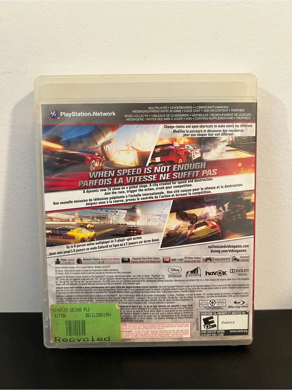 Split/Second PS3 Racing Game Complete Tested Working - Picture 3 of 5